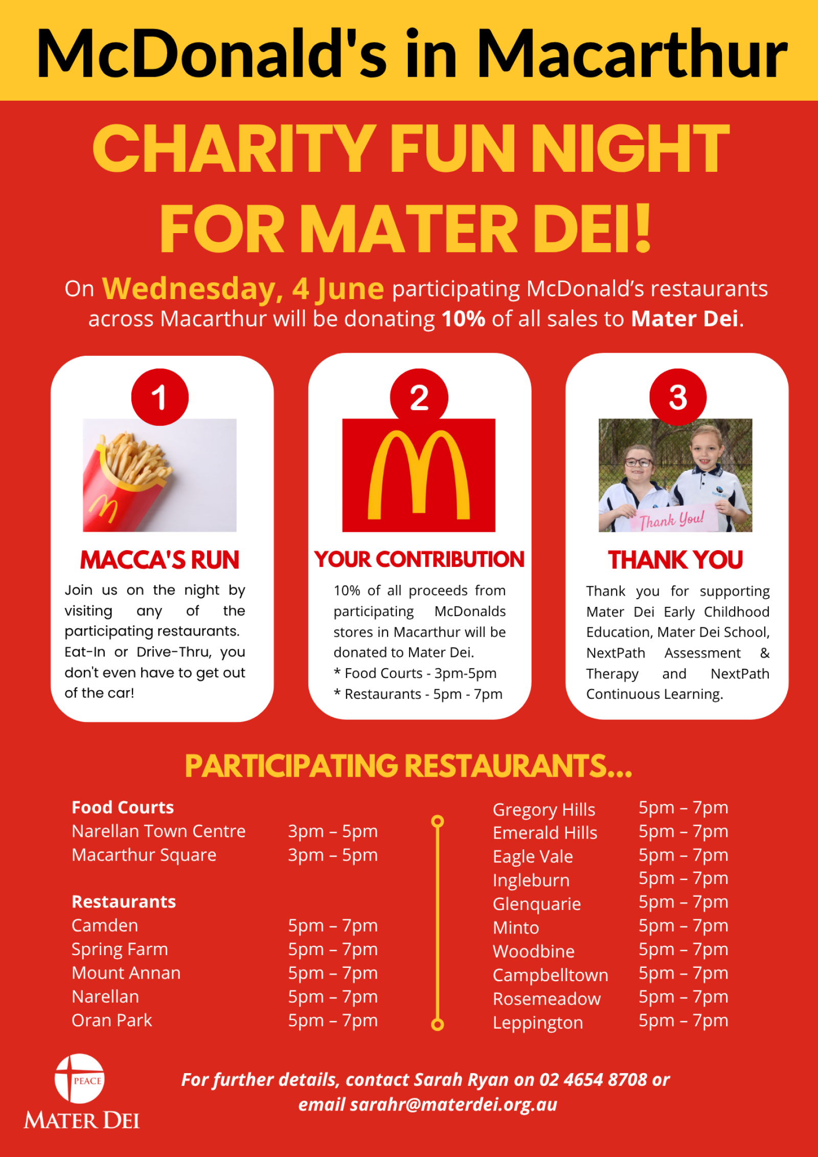 Maccas Charity Fun Night Flyer 25 V4